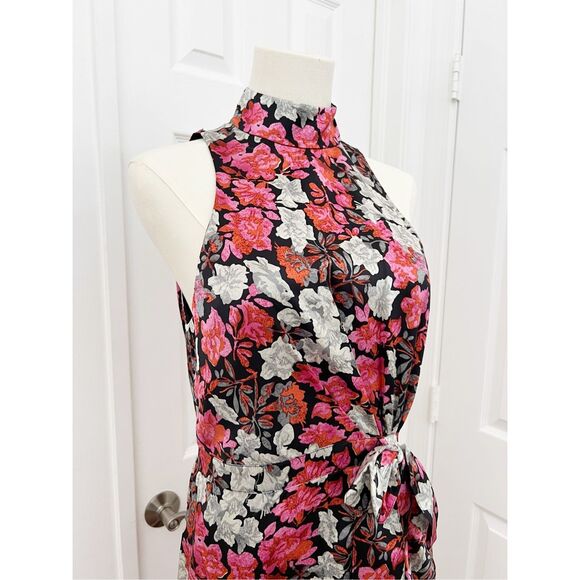 Cinq a Sept Womens Multicolor Floral Print Julian Silk Dress Size 4 - Picture 3 of 10